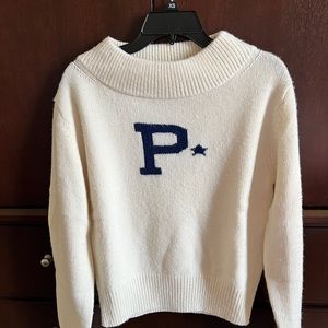 Polo Ralph Lauren Cashmere Wool Gothic Big P Star Varsity Soft Knit Sweater